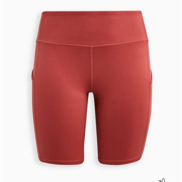 Torrid Happy Camper Dusty Clay Brushed 9 " Inseam Biker Shorts w/ Pockets - Picture 6 of 10